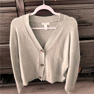 H&M Mint Green Button-Up Cardigan